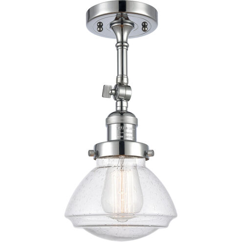 Franklin Restoration Olean 1 Light 7 inch Polished Chrome Sconce Wall Light in Seedy Glass, Franklin Restoration