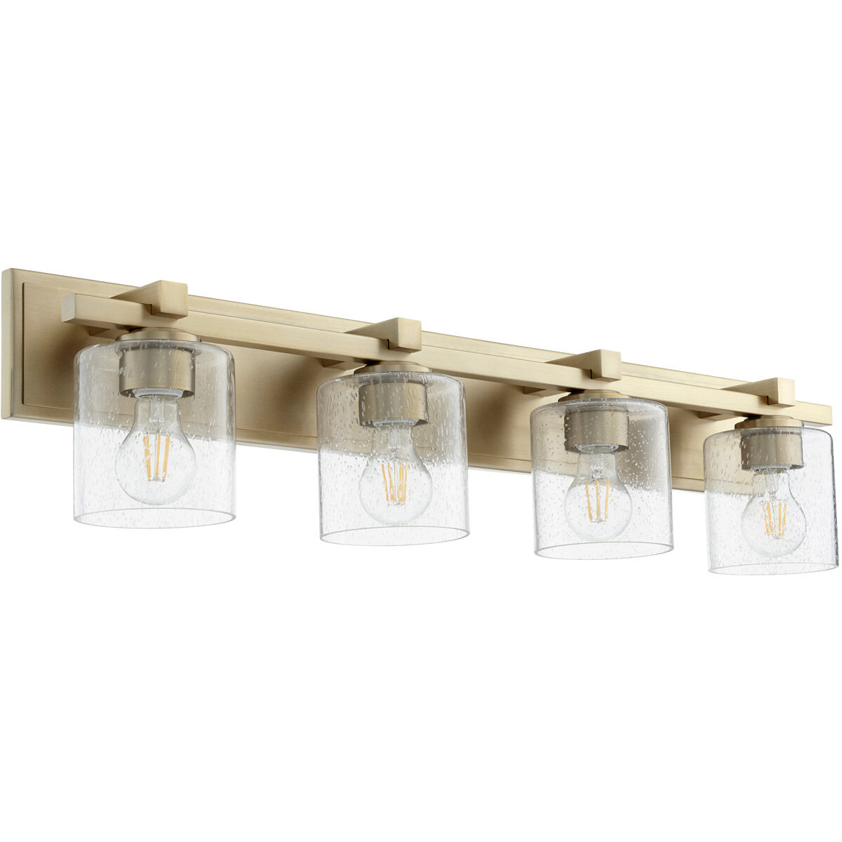 Fort Worth 4 Light 33 inch Aged Brass Vanity Light Wall Light