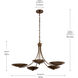 Palmela 5 Light Lacquered Bronze Chandelier Ceiling Light