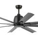 Breda 65 inch Satin Black Ceiling Fan