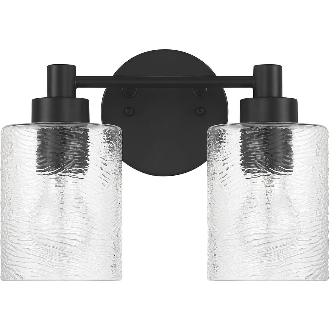 Lyndsey 2 Light 12.38 inch Flat Black Vanity Light Wall Light