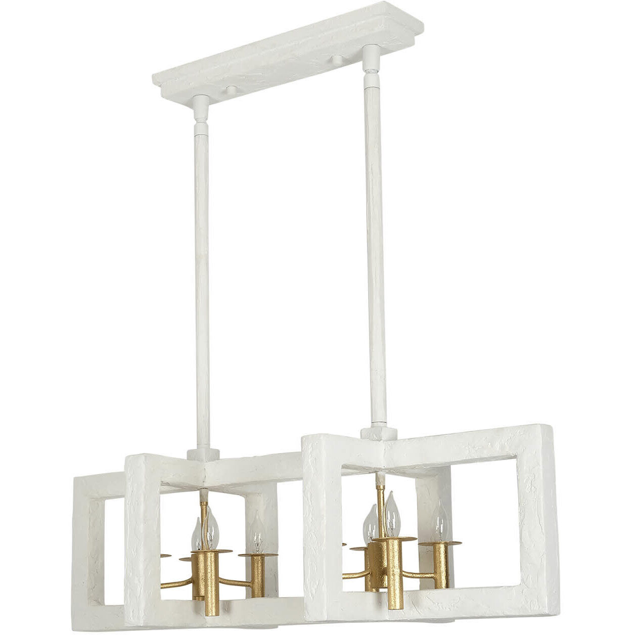 Duo Island Light Ceiling Light in Soft Gold And White