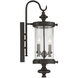Palmer Outdoor Wall Lantern, 12 1/4" and 5" wide for back plate.......center of the mount to the top of the scroll is 13"