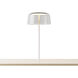 Yurei 14 inch 14.00 watt Matte White Co-Working Lamp Portable Light in Acrylic Clear