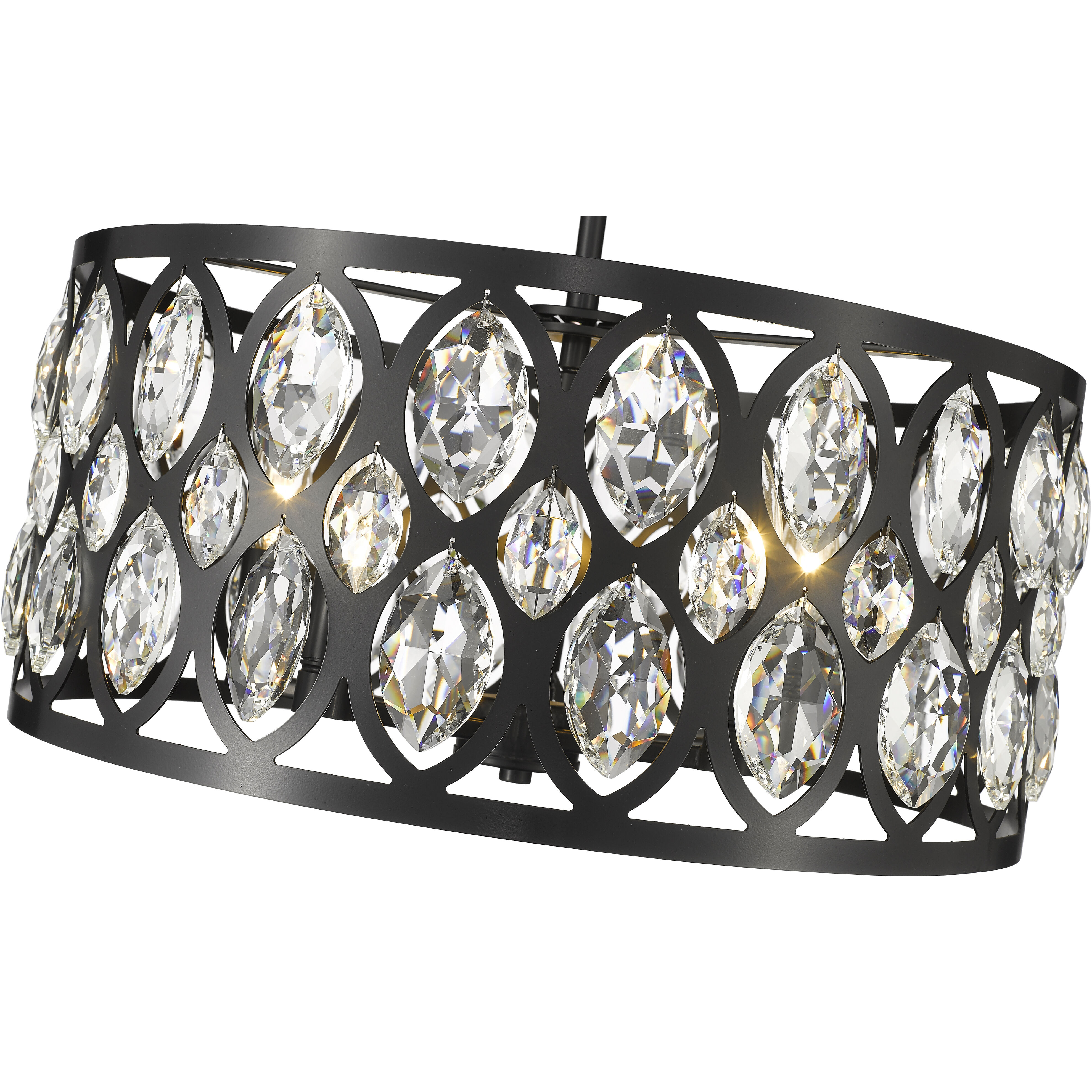 Dealey 5 Light 19.25 inch Matte Black Chandelier Ceiling Light