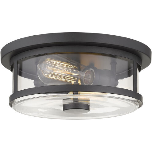 Savannah 2 Light 11 inch Bronze Flush Mount Ceiling Light