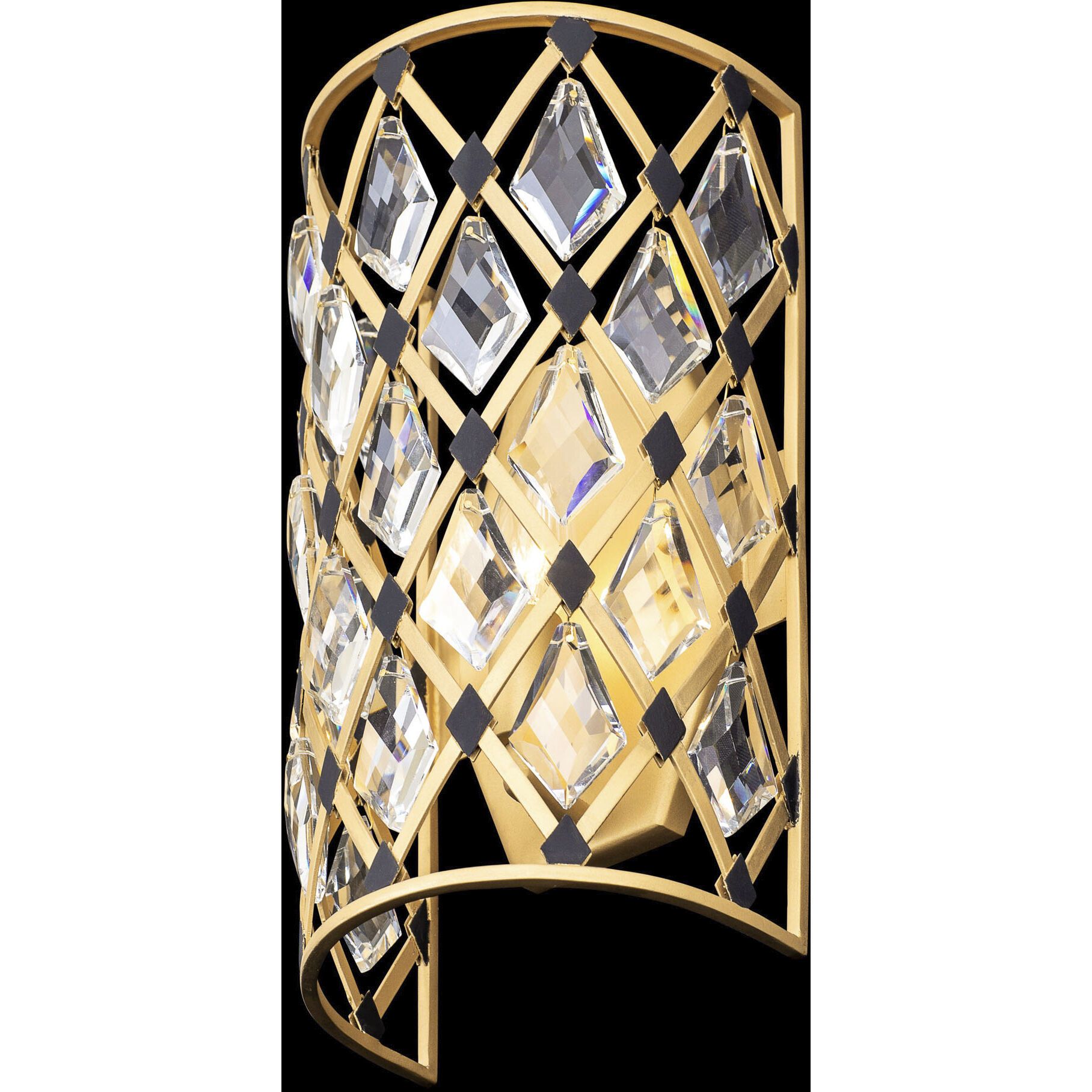 Windsor 1 Light 7 inch French Gold and Matte Black Wall Sconce Wall Light