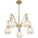 Adams 5 Light 25 inch Warm Brass Chandelier Ceiling Light