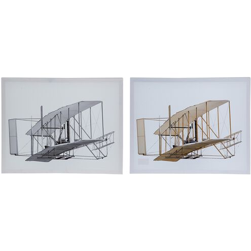 Flight Diptych Grey and Brown Wall Art