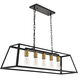 Resolute 5 Light 38 inch Brass and Black Pendant Ceiling Light