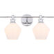 Gene 2 Light 19 inch Chrome Wall sconce Wall Light