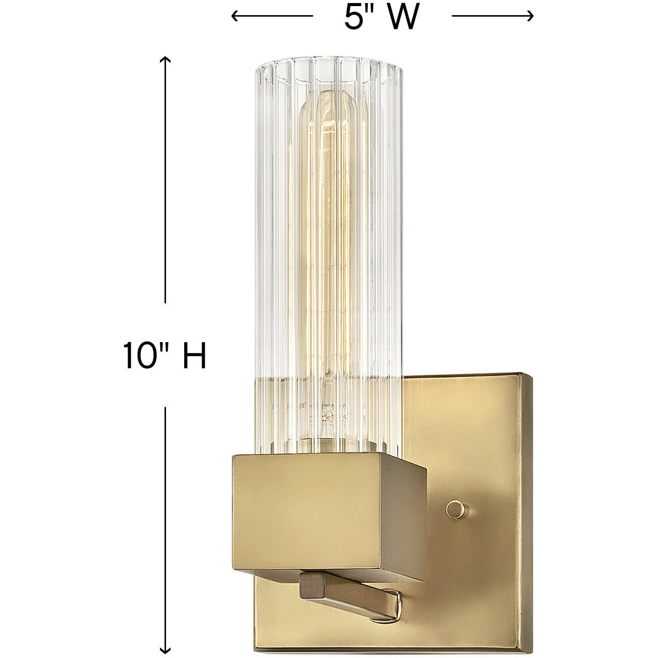 Xander 1 Light 5.5 inch Heritage Brass Vanity Light Wall Light