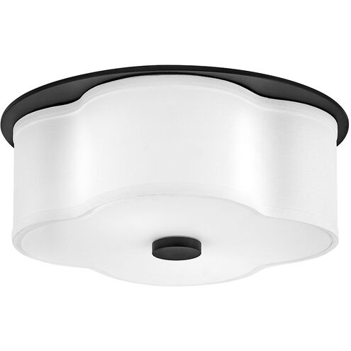 Delaney 2 Light 14 inch Black Flush Mount Ceiling Light