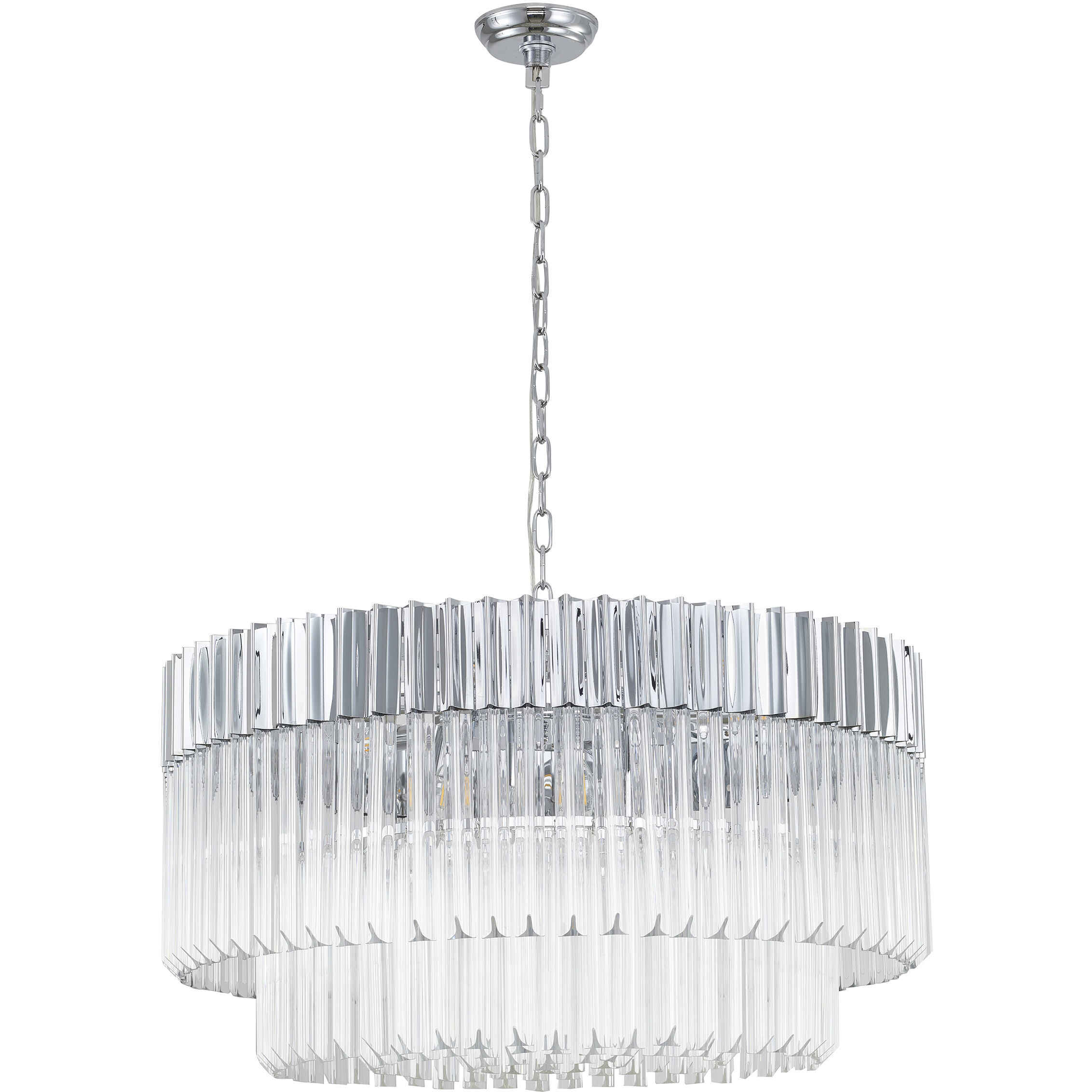 Canada 12 Light 31.5 inch Chrome Chandelier Ceiling Light