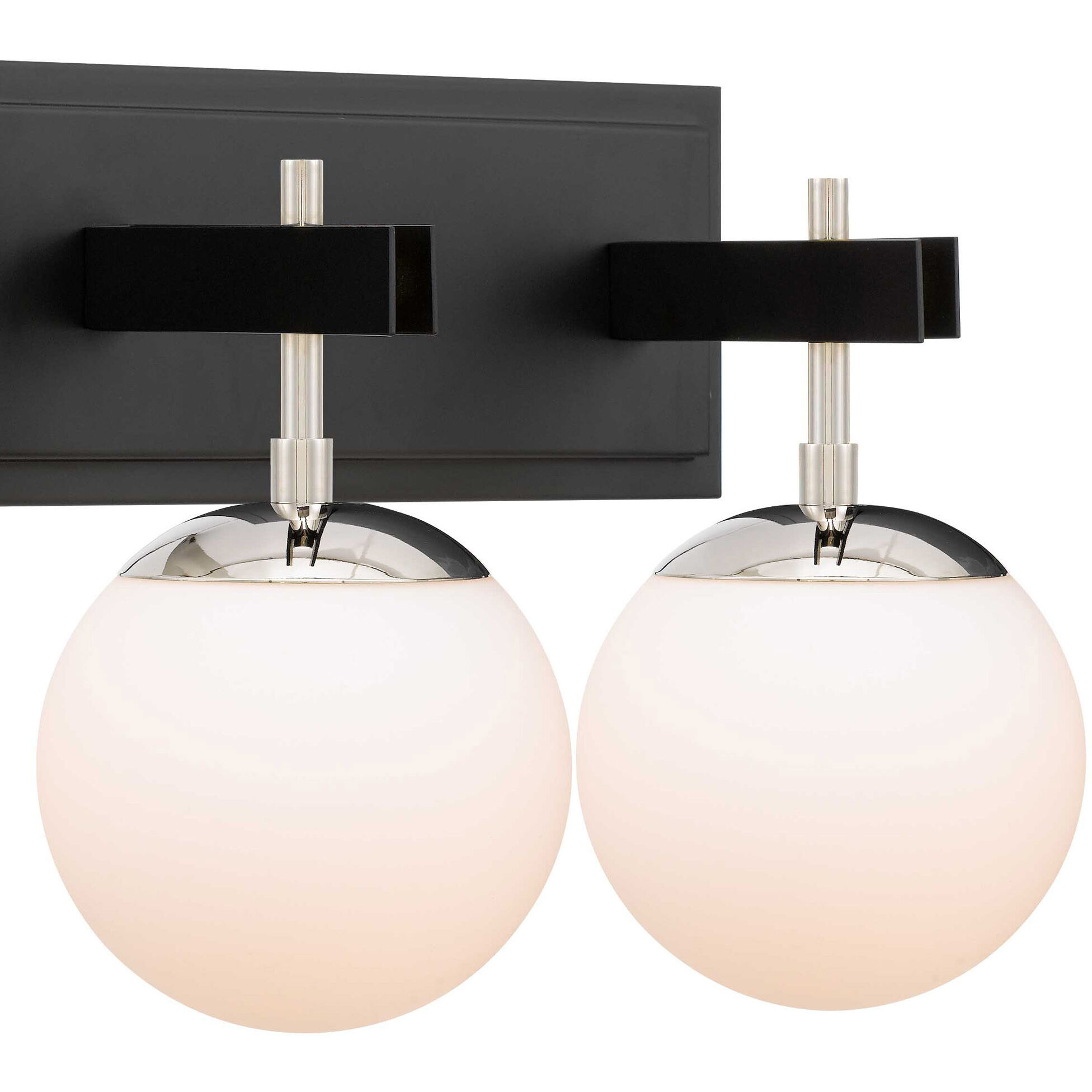 Allie 4 Light 30.25 inch Black/Polished Nickel Bath Vanity Light Wall Light