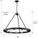 Castile 9 Light 32 inch Matte Black Chandelier Ceiling Light