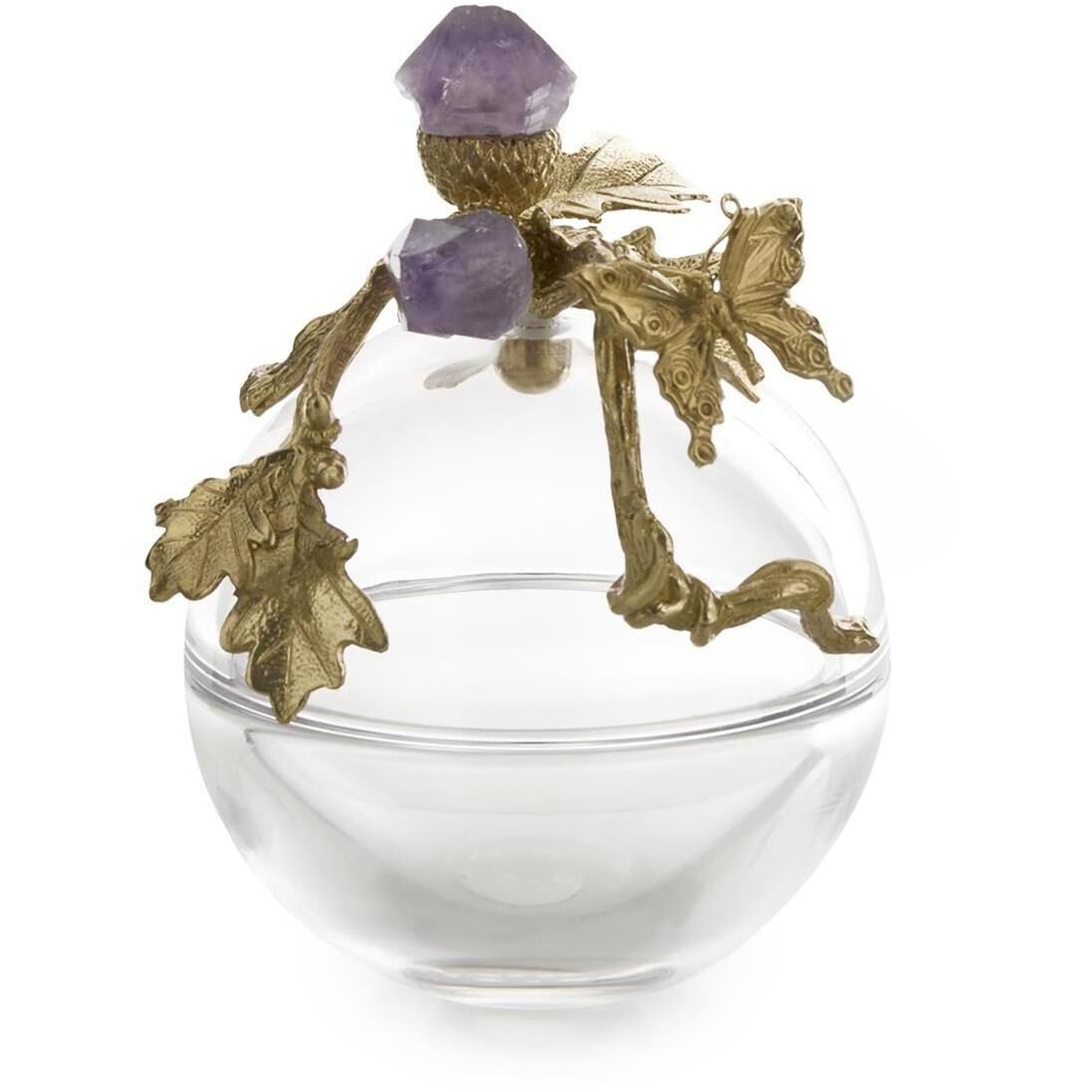 Amethyst Sprig 7 X 5 inch Decorative Cloche, Small
