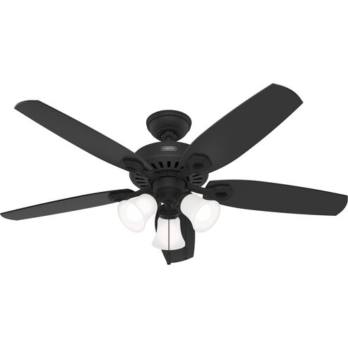 Builder 52 inch Matte Black with Matte Black/Greyed Walnut Blades Ceiling Fan