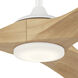 Mylo 70 inch Matte White with White Maple Blades Ceiling Fan