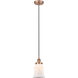 Edison Canton 1 Light 6 inch Antique Copper Mini Pendant Ceiling Light