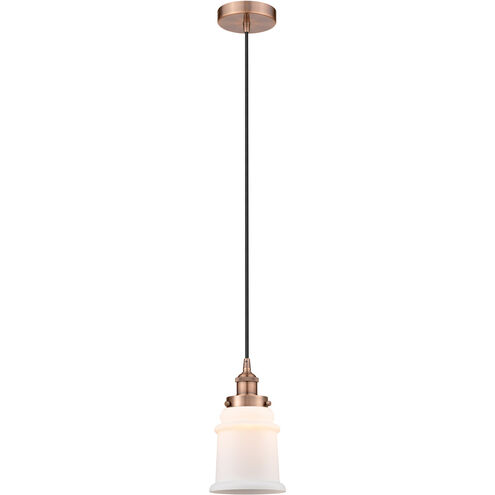 Edison Canton 1 Light 6 inch Antique Copper Mini Pendant Ceiling Light