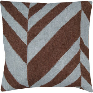 Fallon 22 inch Dark Brown, Sage Pillow Kit