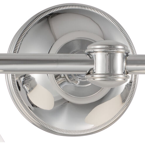 Spencer 2 Light 14.75 inch Chrome with Opal Vanity Light Wall Light