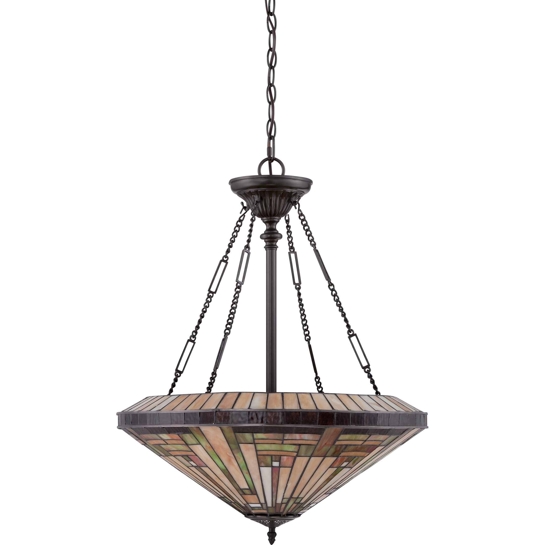 Stephen 4 Light 22 inch Vintage Bronze Pendant Ceiling Light, Naturals