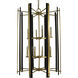 Bucolic 12 Light 31 inch Brushed Brass with Matte Black Foyer Chandelier Ceiling Light
