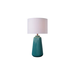 Ziggy 20 inch Glossy Teal Table Lamp Portable Light