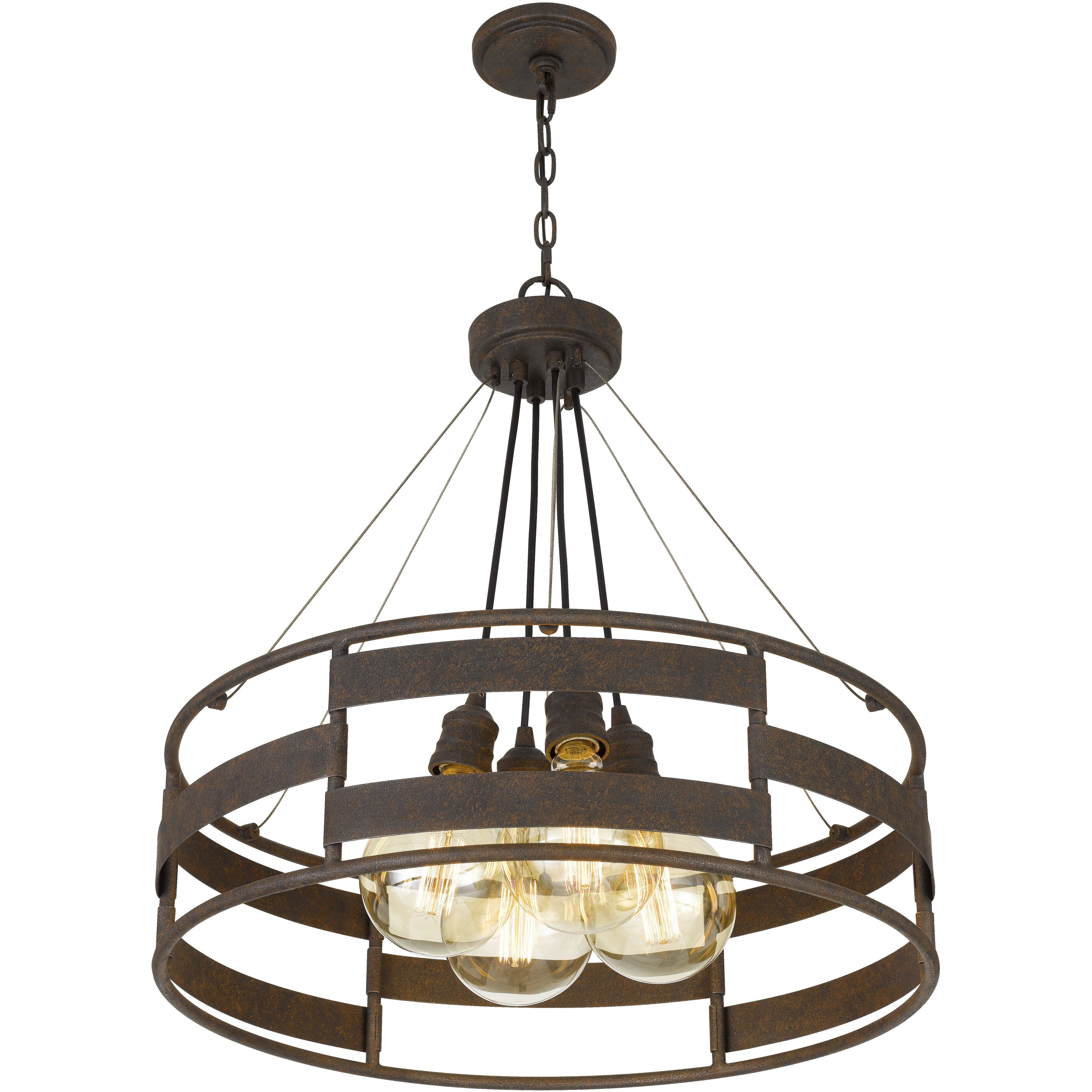 Rochefort 4 Light 24 inch Rust Chandelier Ceiling Light