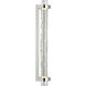 Marie Flanigan Theron LED 3.25 inch Polished Nickel and Clear Wavy Glass Linear Bath Sconce Wall Light