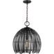 Hanalei 1 Light 16 inch Midnight Black Pendant Ceiling Light