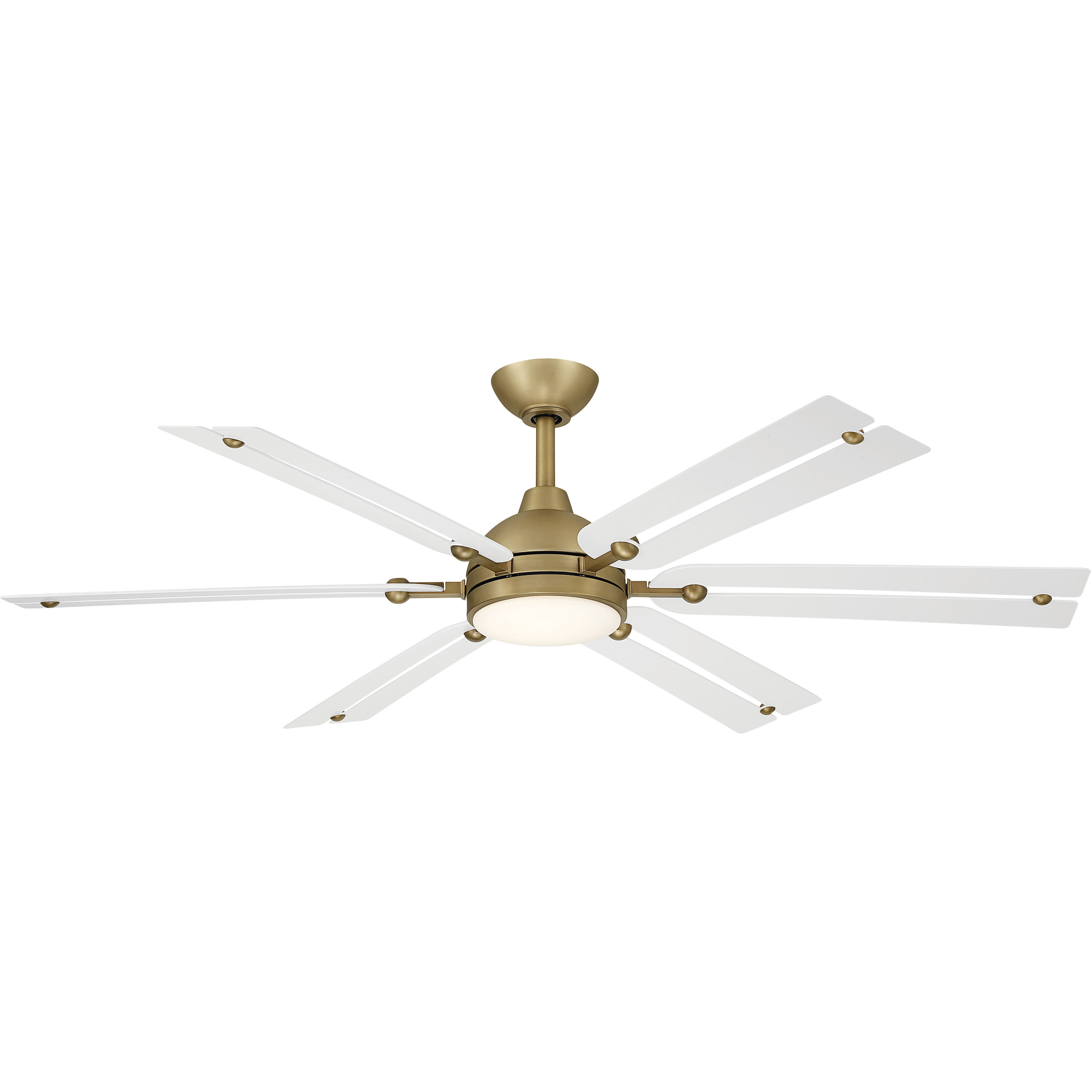 Allegata 56 inch Heritage Brass with Alabaster White Blades Smart Ceiling Fan