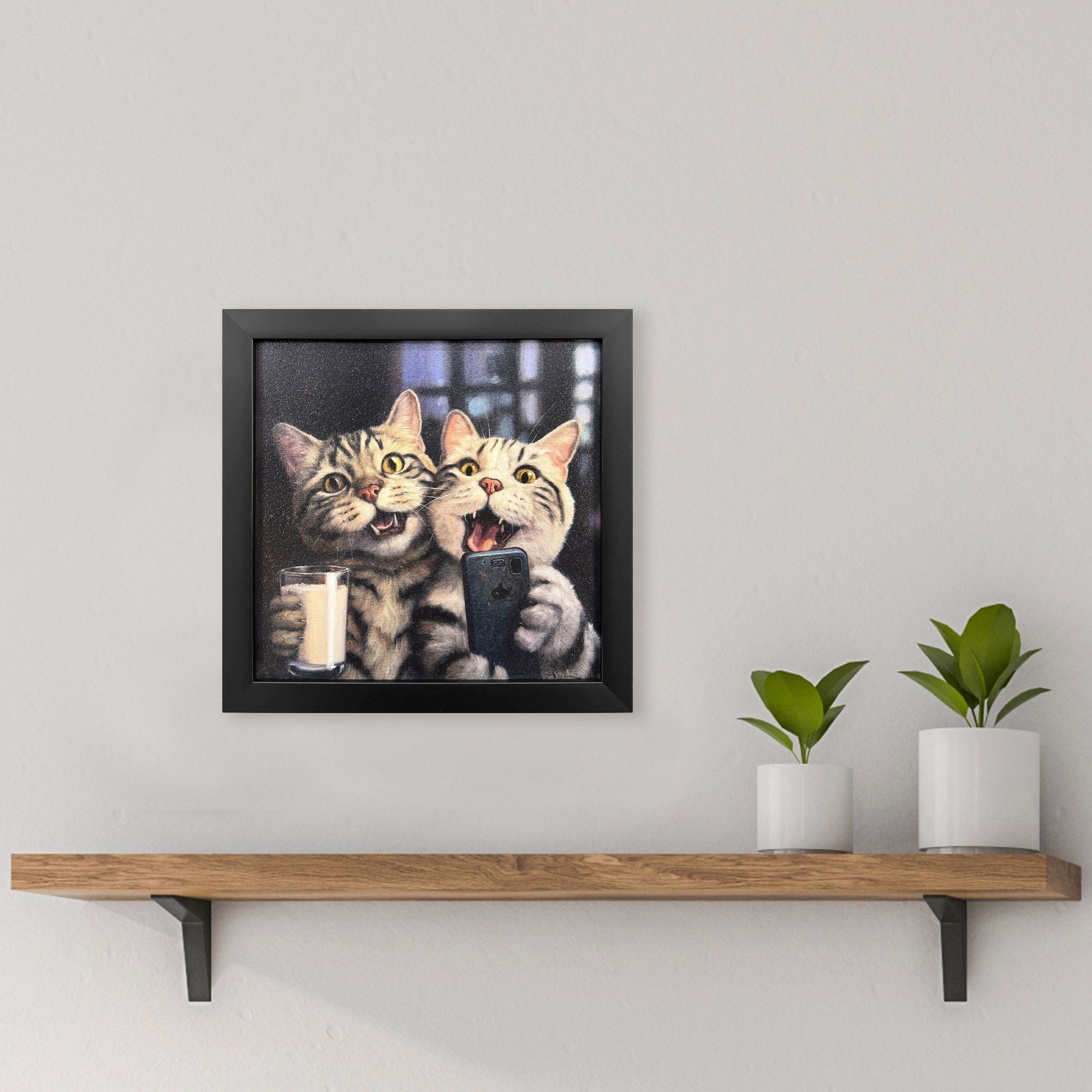 Happy Hour 11 X 11 inch Non-Glass Framed Art, Propac