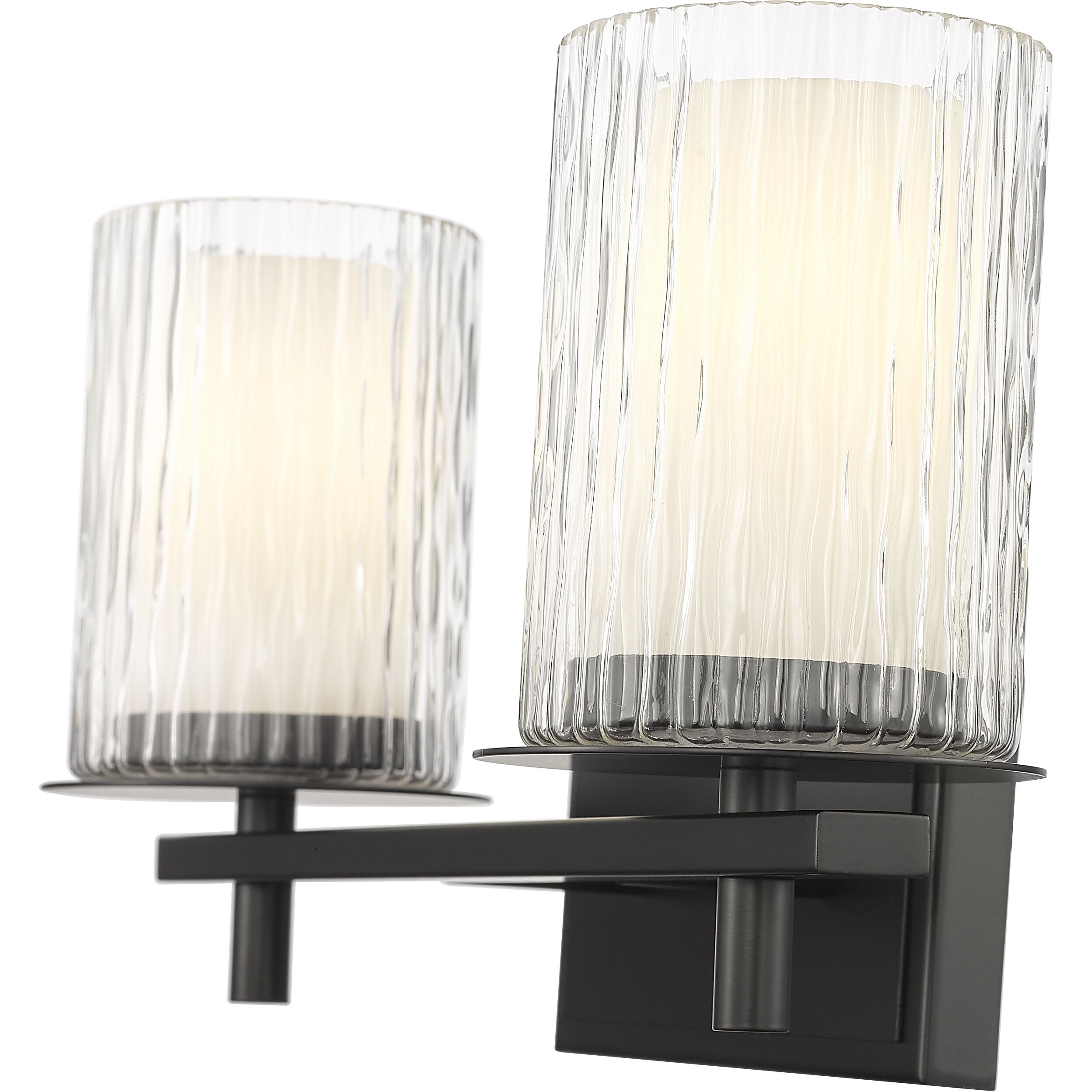 Grayson 2 Light 16 inch Matte Black Vanity Wall Light