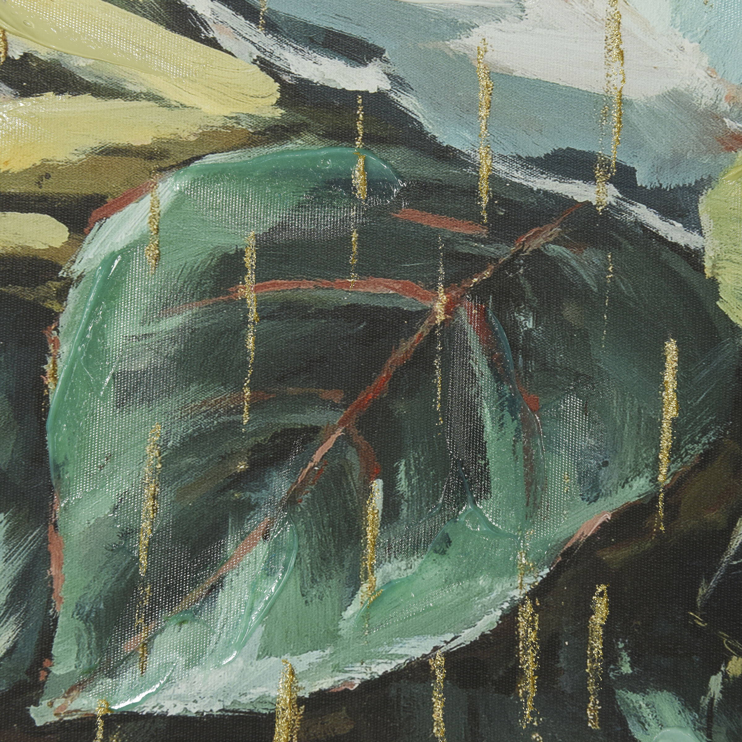 Potter Multi - Green and Orange and Gold and White Wall Art