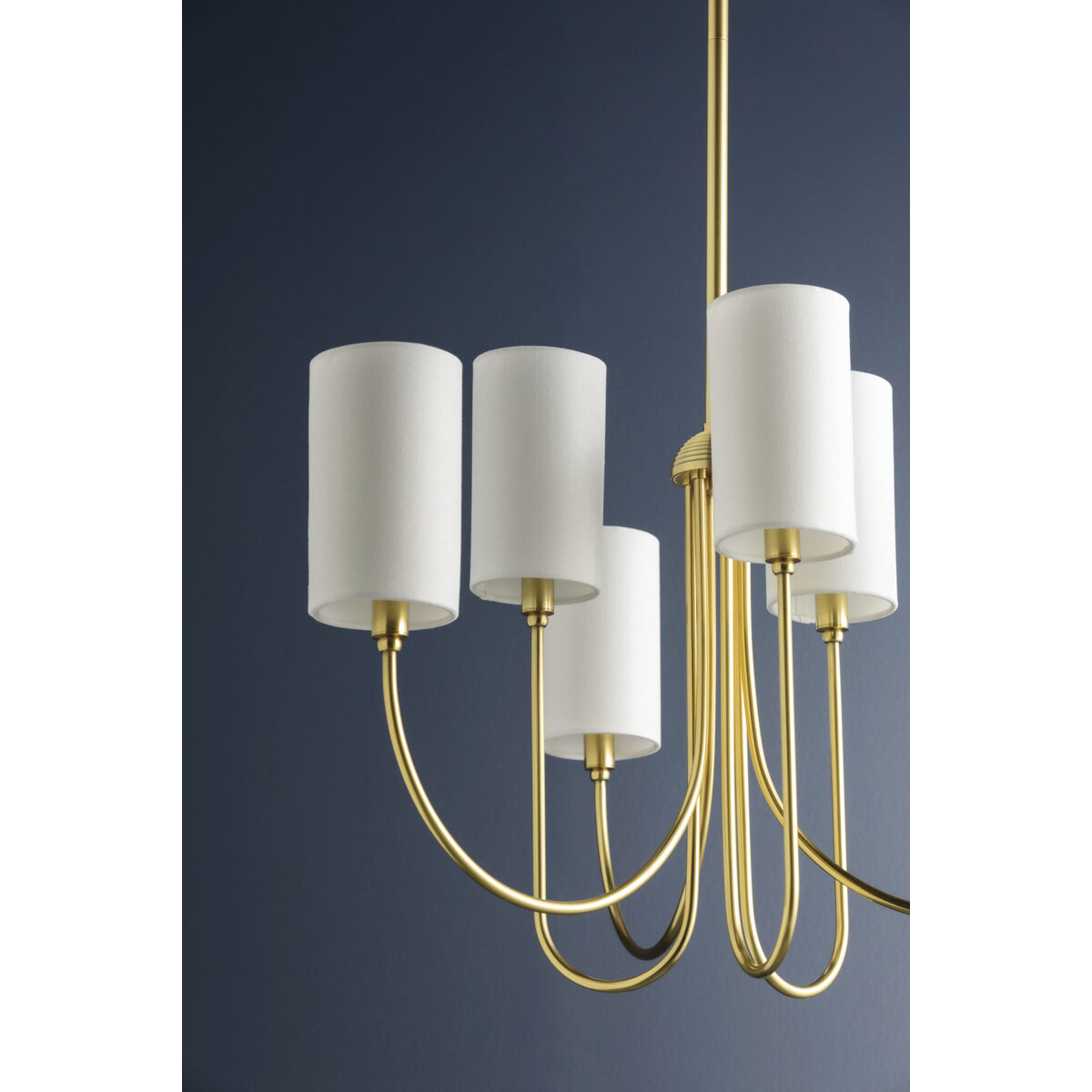 Harlem 6 Light 27.5 inch Aged Brass Chandelier Ceiling Light