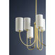 Harlem 6 Light 27.5 inch Aged Brass Chandelier Ceiling Light