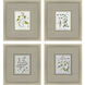 La Passerage Green and Blue and Metallic and Neutral Framed Art
