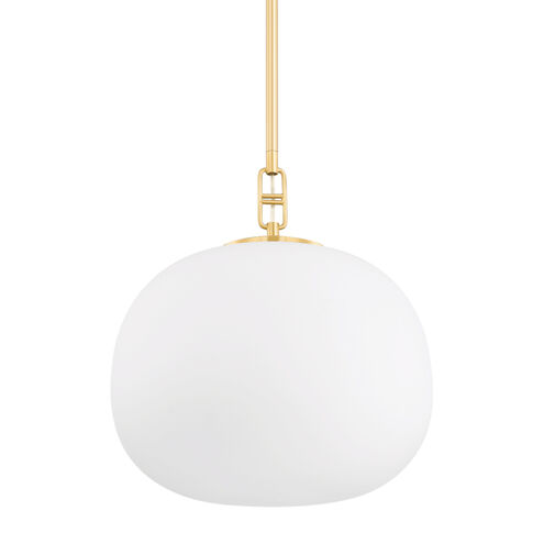 Ingels 1 Light 16 inch Aged Brass Pendant Ceiling Light