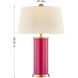 Melissa 29.13 inch 100.00 watt Fuchsia Rose Table Lamp Portable Light, Coco & Dash