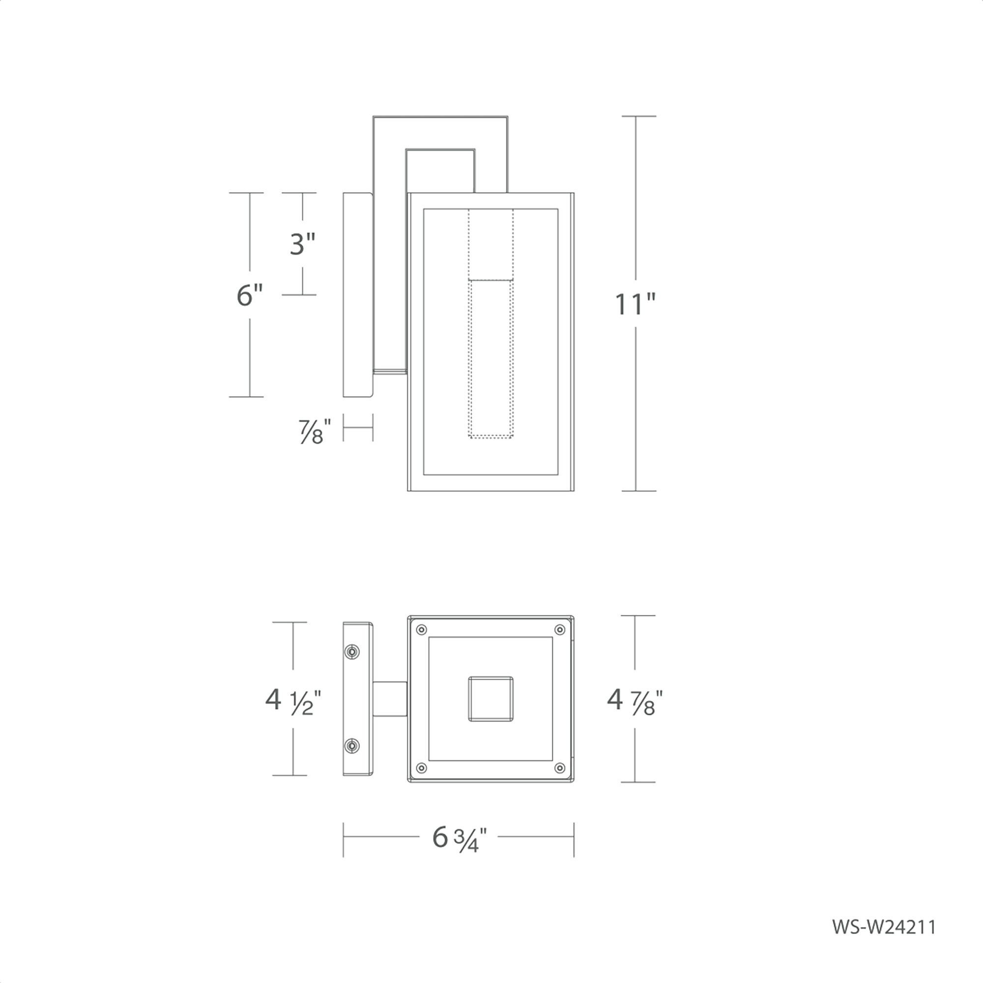 Cambridge 1 Light 11 inch Black Outdoor Wall Light in 11in.