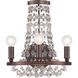 Channing 3 Light 12 inch Chocolate Bronze Sconce Wall Light