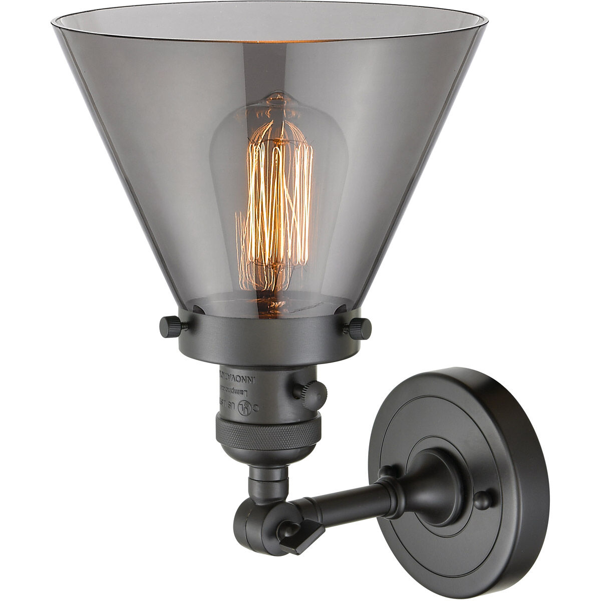 Franklin Restoration Large Cone LED 8 inch Oil Rubbed Bronze Sconce Wall Light, Franklin Restoration