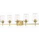 Joliet 5 Light 38 inch Olde Brass Vanity Wall Light