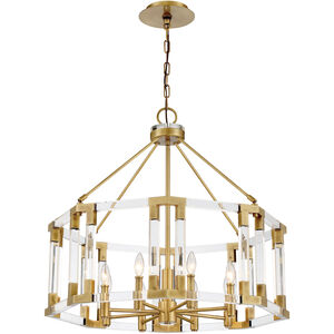 Prima Vista 8 Light 31.38 inch Aged Antique Brass Chandelier Ceiling Light