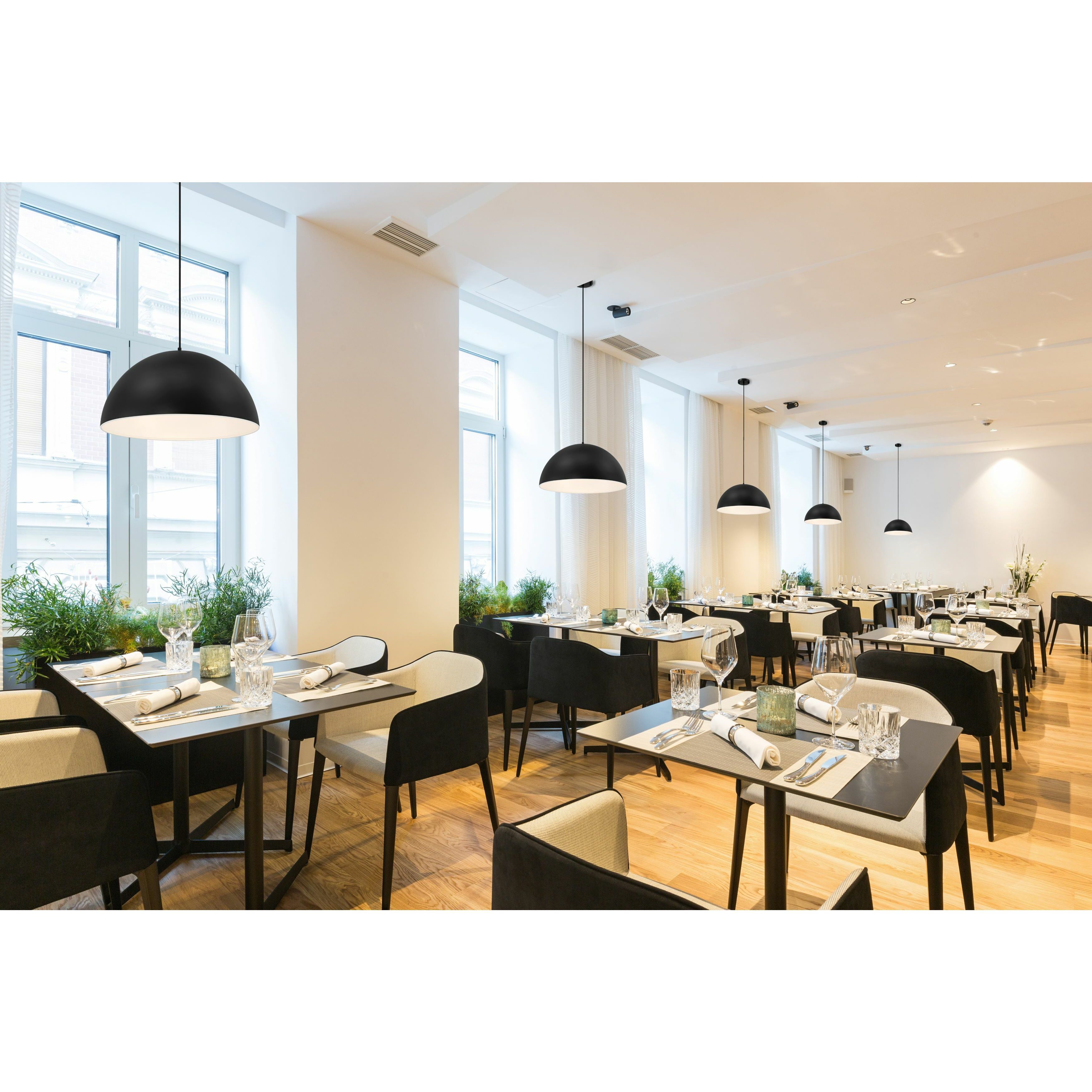 Huck LED 19.5 inch Matte Black Pendant Ceiling Light