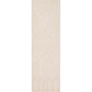 Lydia 96 X 30 inch Beige Rugs, Wool