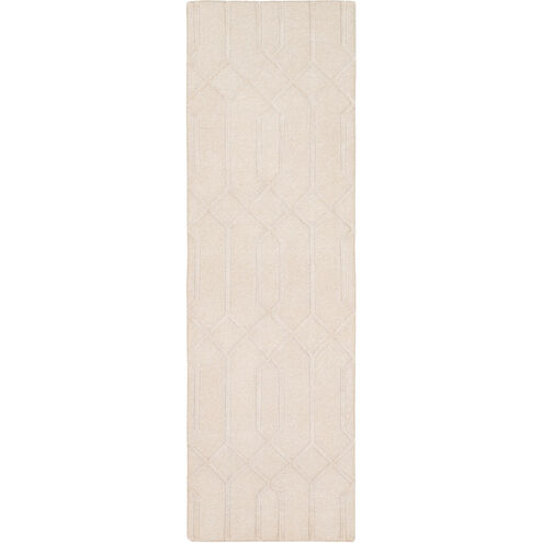 Lydia 96 X 30 inch Beige Rugs, Wool